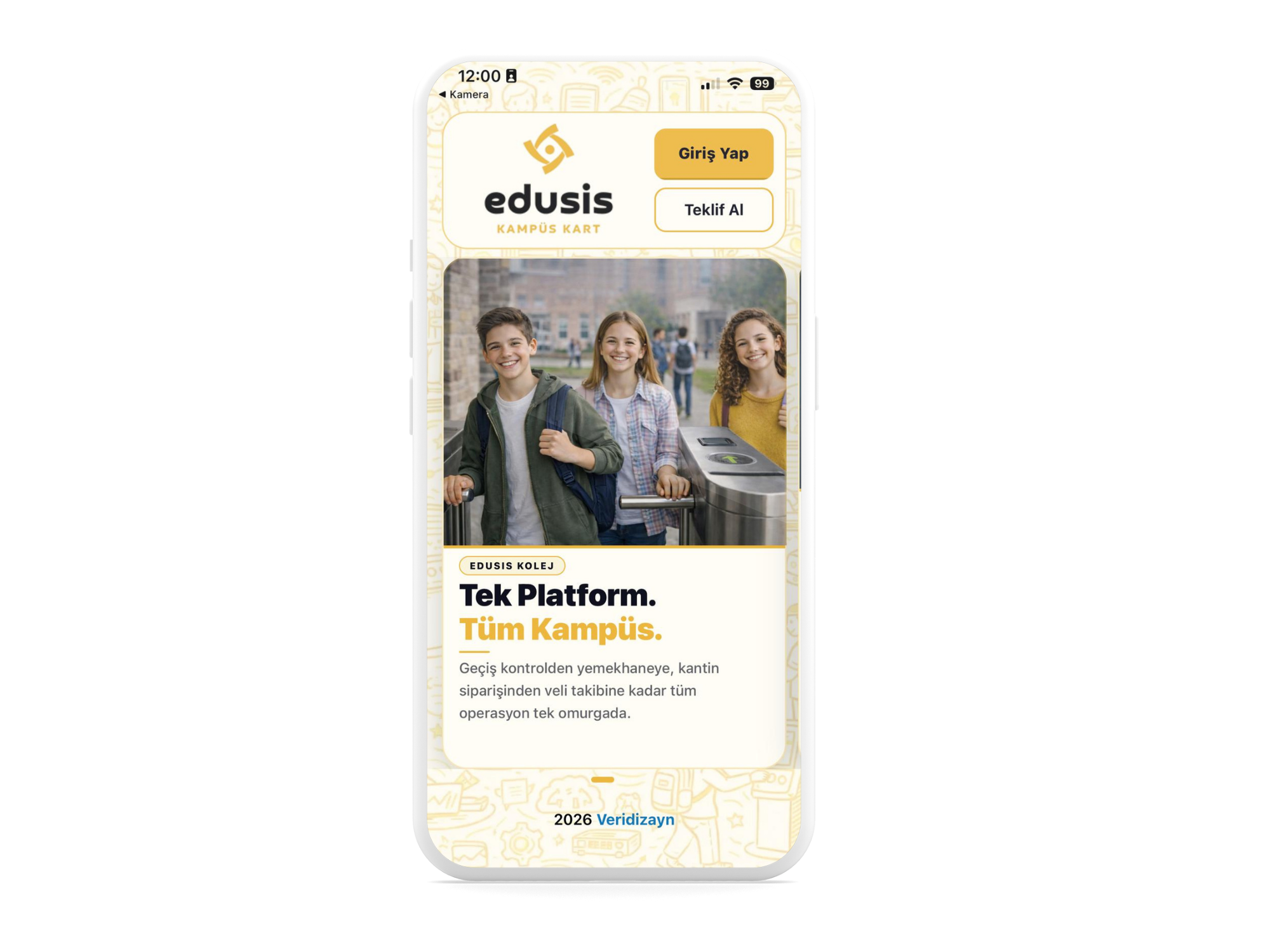 eduSis Kolej Mobil uygulama ekranları