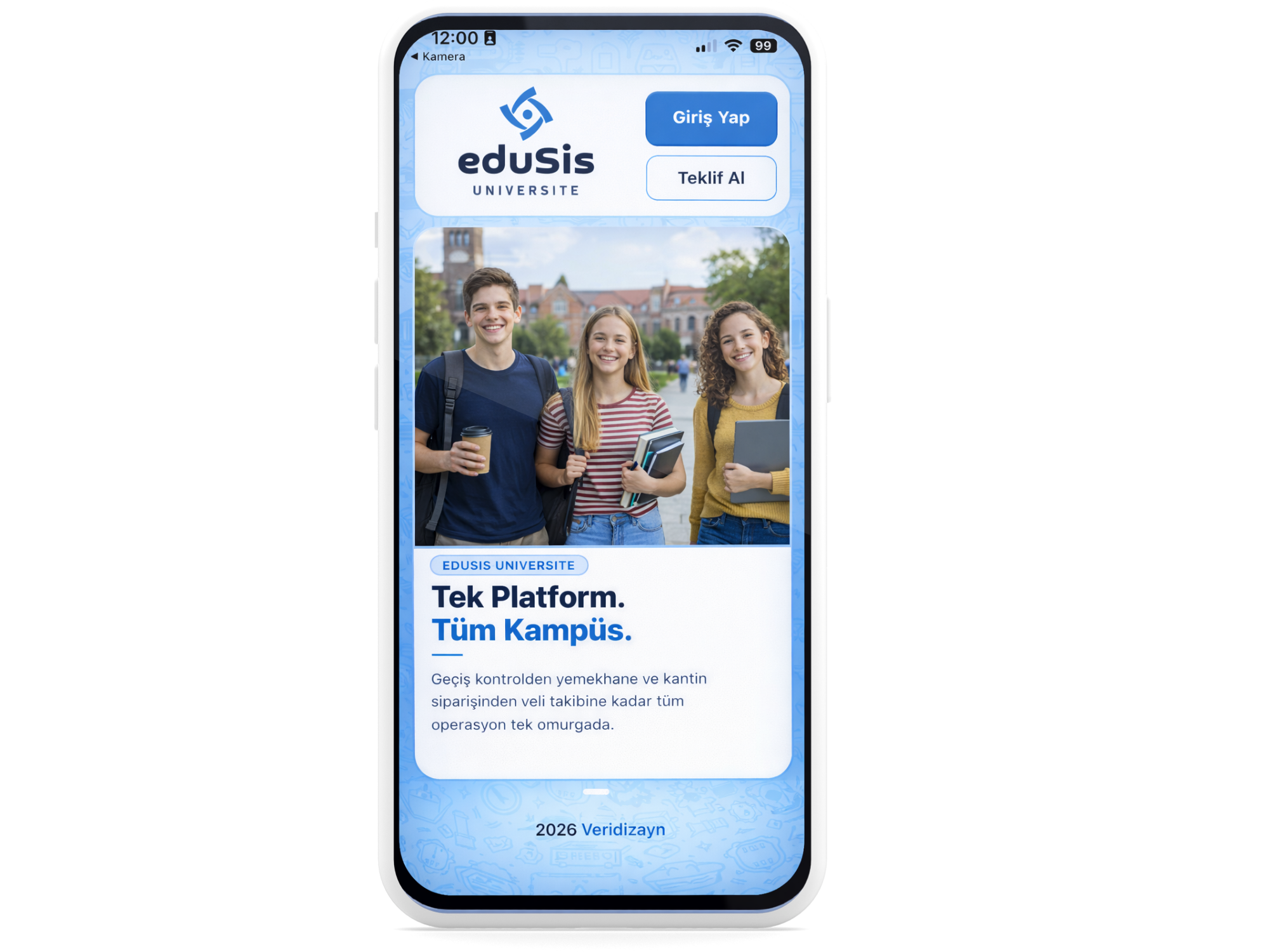 eduSis Üniversite Mobil uygulama ekranları