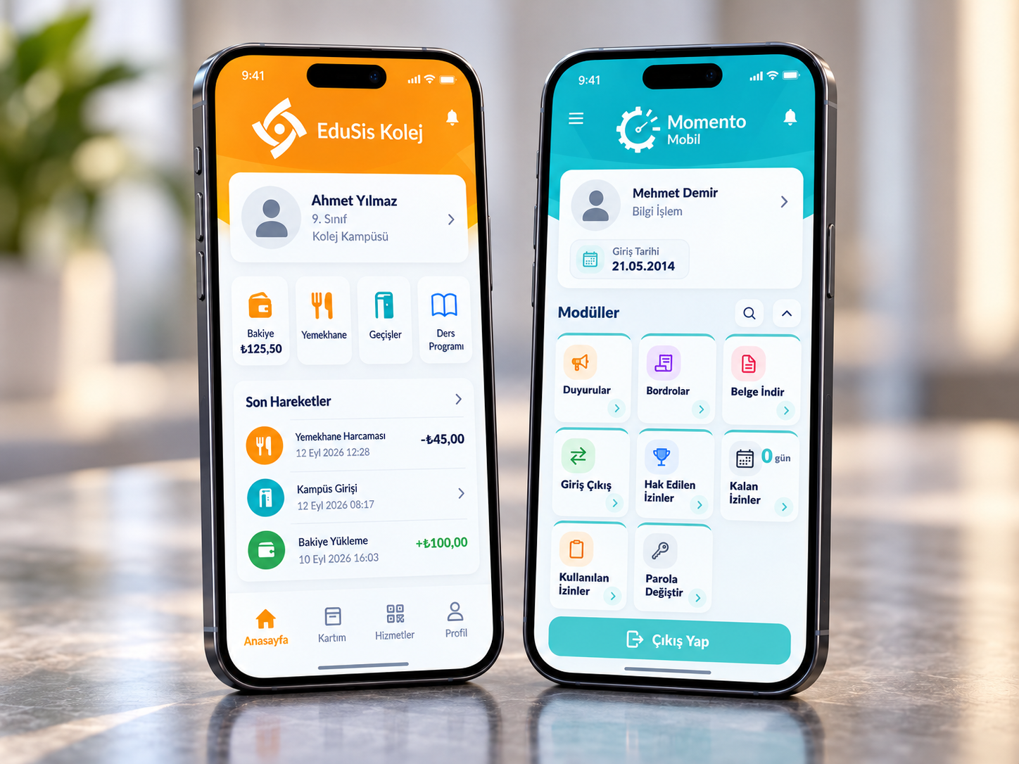 Kurumsal mobil uygulama çözümünü temsil eden akıllı telefon