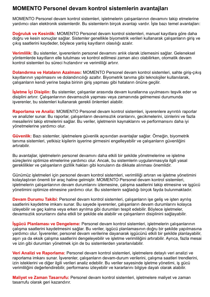 PDF Önizleme: Momento PDKS kullanmanın avantajları